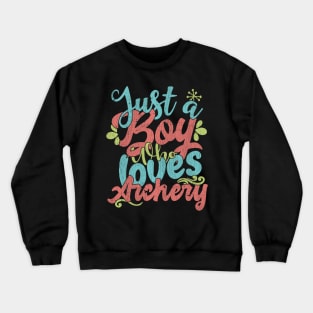 Just A Boy Who Loves Archery Gift product Crewneck Sweatshirt